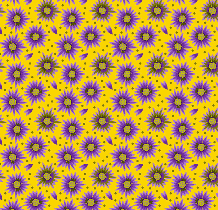 Free Spirit Sassy Summer Salsa by Jane Sassaman - Flower Shower Gold - PWJS136.GOLD