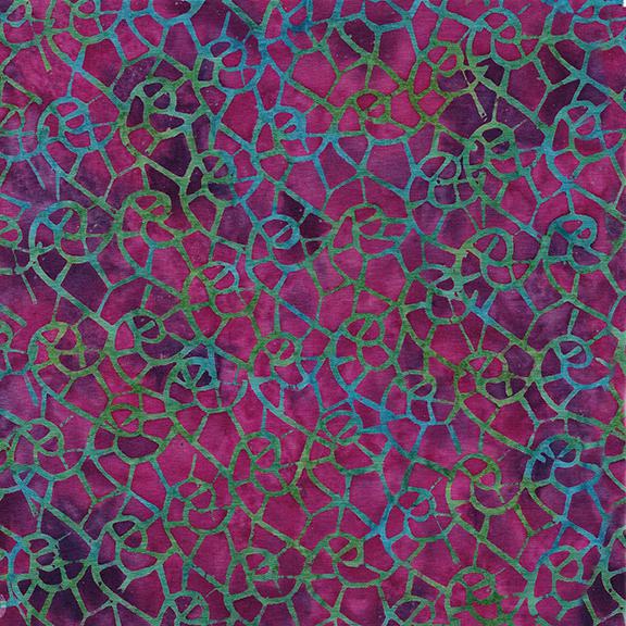 Island Batik Water Wave-Multi Purple Green Flourite 122251850