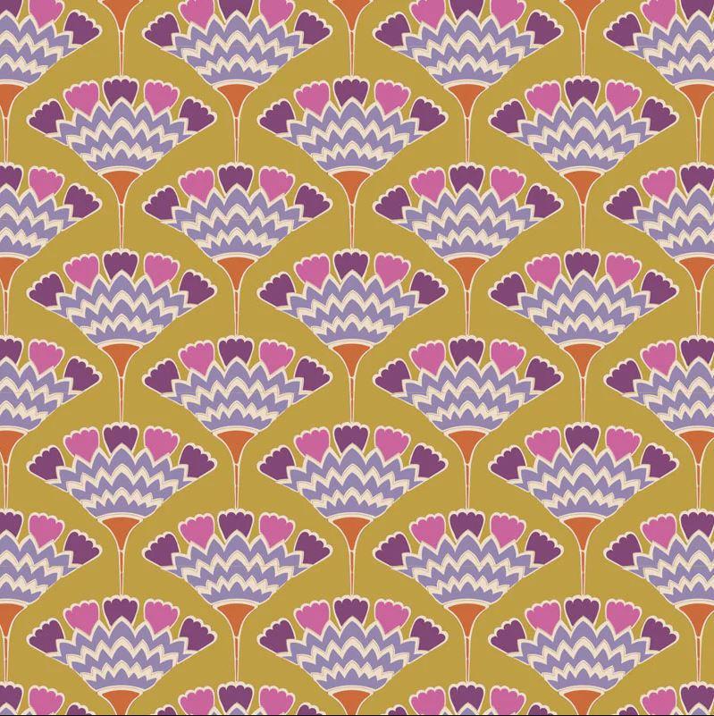 Tilda Pie in the Sky Tasselflower Mustard 100481 - Sewjersey.com