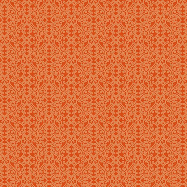 Benartex Autumn Elegance by Jackie Robinson - Damask Diamond Light Persimmon - 01673 29