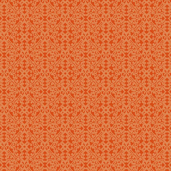 Benartex Autumn Elegance by Jackie Robinson - Damask Diamond Light Persimmon - 01673 29