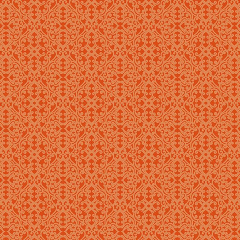 Benartex Autumn Elegance by Jackie Robinson - Damask Diamond Light Persimmon - 01673 29