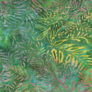 Island Batik Wild Blooms Leaves and Ferns Multi Turquoise Green 122208851 - Sewjersey.com