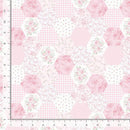 Timeless Treasures Fabric Tiny Dancer PRETTY IN PINK HEXAGONS FLEUR-CD4330  PINK
