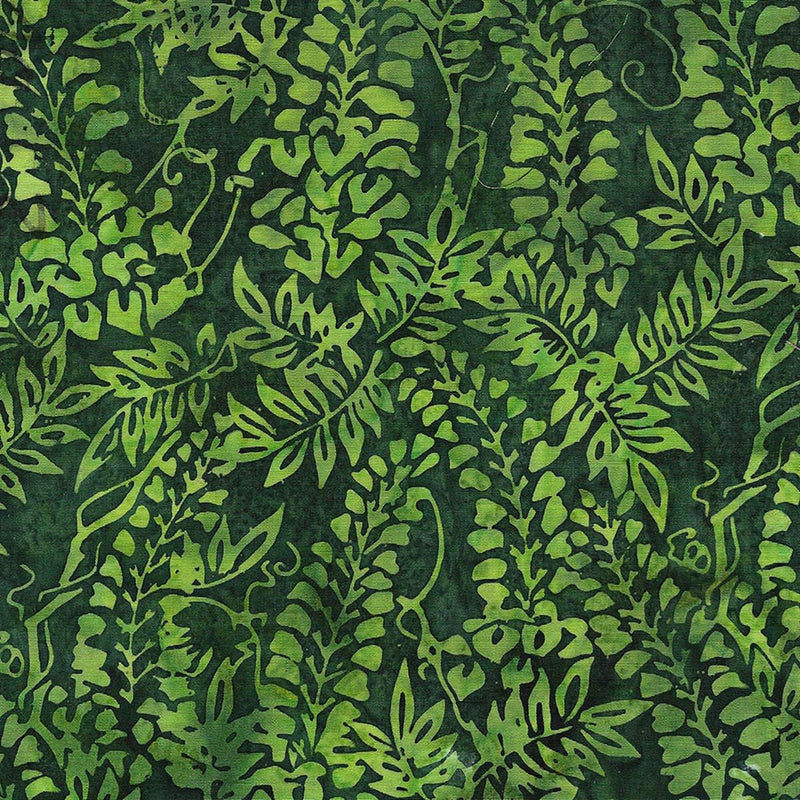 Wisteria-Green Spinach Island Batik