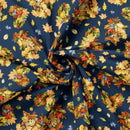 Camelot Fabrics Pumpkin Patch Keeper Friendly Scarecrows Navy 49250103-02 100% Cotton Fabric 44/45" wide