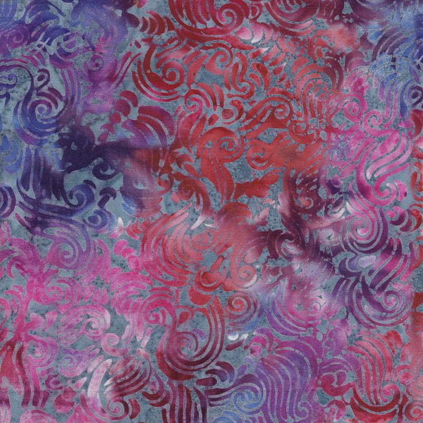 Island Batik Sorbet Swirls - Multi Purple Pink Iris