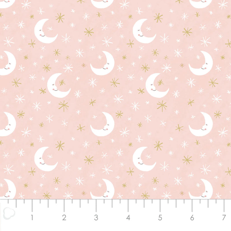 Twinkle Twinkle Little Star Collection - Moonlight - Blush - Cotton