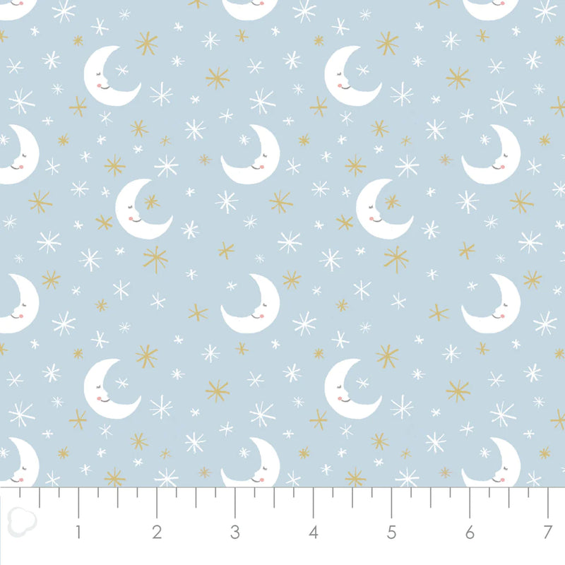 Twinkle Twinkle Little Star Collection - Moonlight - Light Grey - Cotton