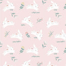 Studio e - Blossom and Grow by Maureen Fiorellini - Hopping Bunnies Pink - 6096 22 - Sewjersey.com