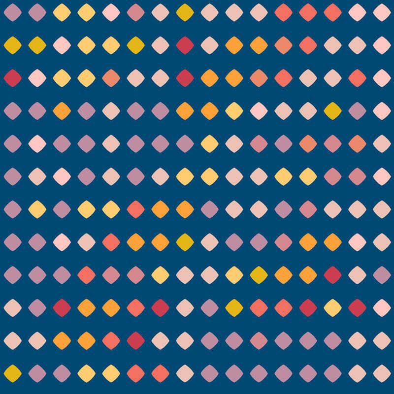 Midwest Textiles RB Studios Color Notes Organic Dot in Dark Blue - RBS-CN2720-19