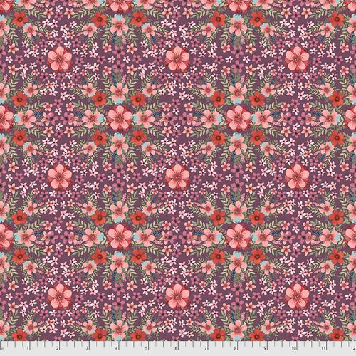 Free Spirit Farm Friends by Mia Charro - Farm Floral Plum - PWMC008.XPLUM