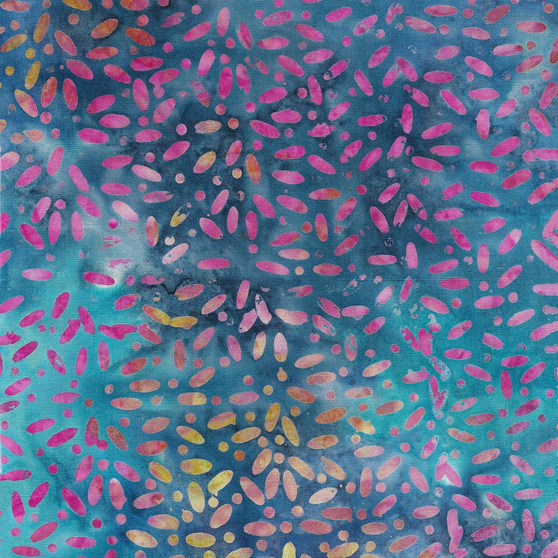 Island Batiks Sea Cookies Sand Petals Blue Sapphire