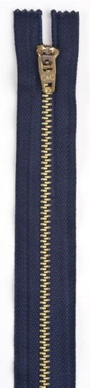 Coats and Clark Brass Jean Zippers Available in Multiple Colors