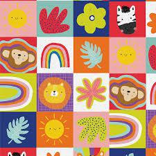 Paintbrush Studio Fabrics Jungle Love - Animal Block - 12022940 - Sewjersey.com