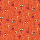 HO301-TO2U Omatsuri Nakama - Mori No Omatsuri - Tomato Unbleached Fabric