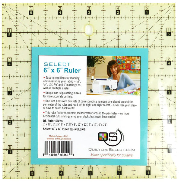 Quilters Select 6inch Square Ruler