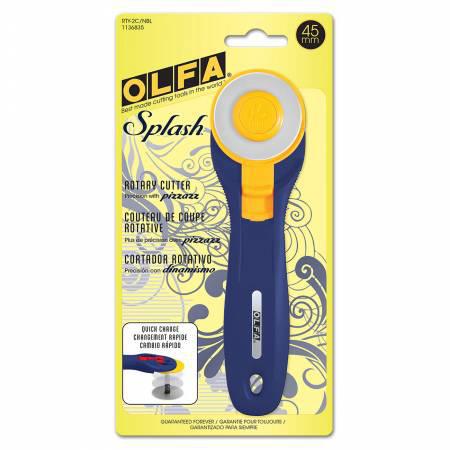 Olfa 45mm Splash Handle Rotary Cutter Navy