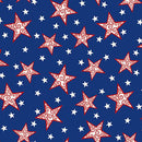 Blank Anthem by Satin Moon Designs - Stars - Dark Blue - 2485 77 - Sewjersey.com
