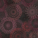 Maywood Studio Operetta Lace Flowers Black/Maroon by Monique Jacobs MAS11002-JM 100% Cotton Fabric 43/44" wide - Sewjersey.com