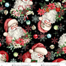 Henry Glass Sweet Christmas Memories Santa Toss 3819-99 Black