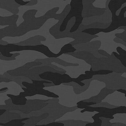 Robert Kaufman Trainers French Terry - Camouflage Charcoal - SRKDK-21054-184 CHARCOAL - Sewjersey.com