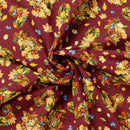 Camelot Fabrics Pumpkin Patch Keeper Friendly Scarecrows Burgundy 49250103-01 100% Cotton Fabric 44/45" wide