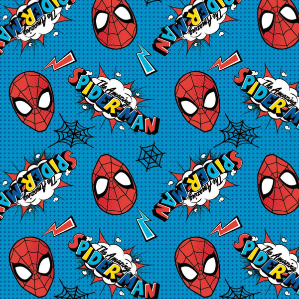 Camelot Fabrics - Marvel Kawaii II - Spider-man Logo and Head Toss - 13080029
