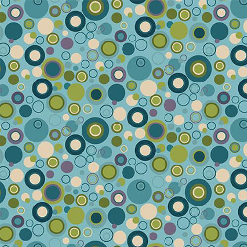 Henry Glass Bubble Dot  Basics 9612-11 Light Blue