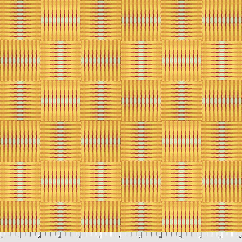 Free Spirit Fabrics Madison One by William Reue - Basket Case Yellow - PWWR013.YELLOW