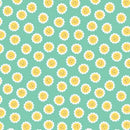 Benartex Playhouse Pals - Sunny Side Turquoise - 13205 84 - Sewjersey.com