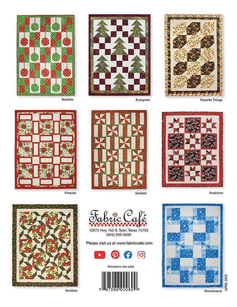 3 Yard Quilt Make It Christmas Back Cover - Sewjersey.com
