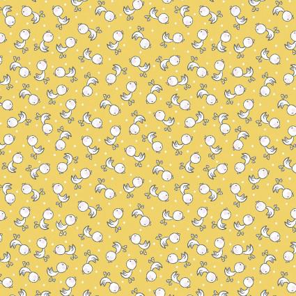 Benartex Ducky Love Yellow Flannel - 13226F-33