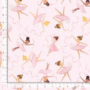 Timeless Treasures Fabric Tiny Dancer DANCING BALLERINAS KIDZ-CD4480  PINK