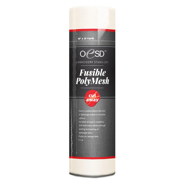 OESD Fusible Polymesh CutAway White 1.5oz 10" x 10yd