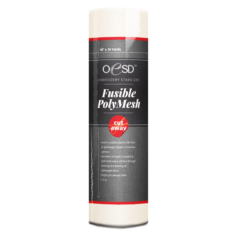 OESD Fusible Polymesh CutAway White 1.5oz 10" x 10yd