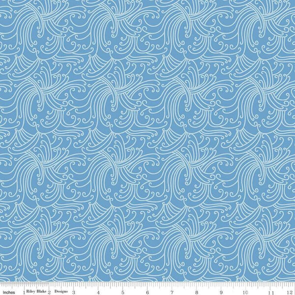 Riley Blake Designs Riptide by Citrus and Mint Designs - Gnarly Waves - C1032-DENIM