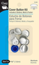 Dritz 14-24 Cover Button Kit with Tools, Size 24 (5/8-Inch), 6-Piece - Sewjersey.com