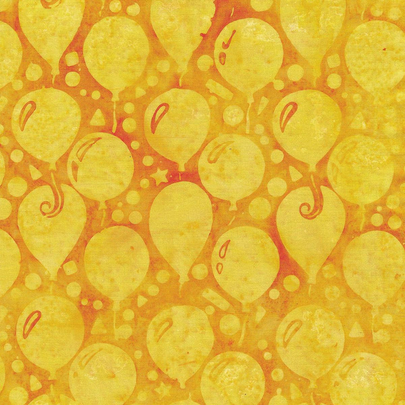 ISLAND BATIK FABRICS CELEBRATE BALLOONS ORANGE TIGER