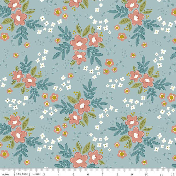 Riley Blake Designs Primrose Hill by Hello Melly Designs - Main Aqua - C11060-AQUA