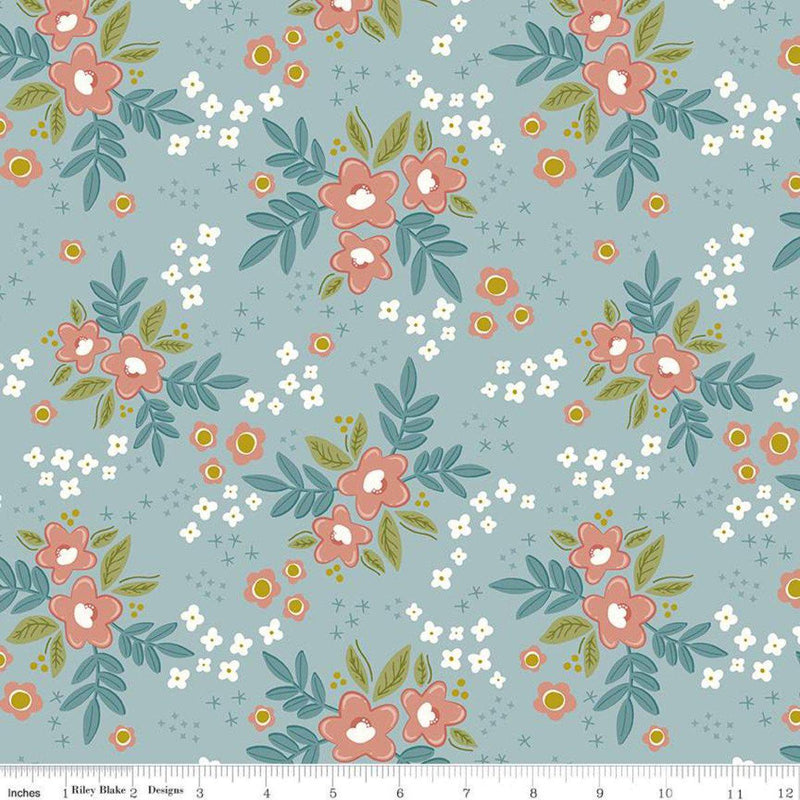 Riley Blake Designs Primrose Hill by Hello Melly Designs - Main Aqua - C11060-AQUA
