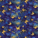 Timeless Treasures Lumiere Luminous Butterflies Royal BUG-CD4359 ROYAL
