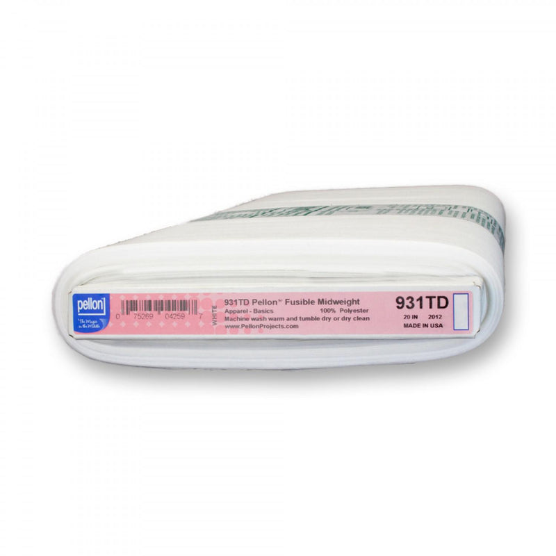 Pellon Fusible Midweight - Apparel Interfacing - Basic - White - 931TD