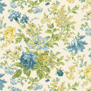 Marcus Fabrics Buttercup & Blues Large Floral R022034D MULTI