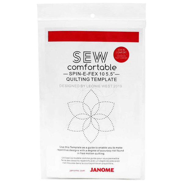 Janome Spin-E Fex 10-5.5" Quilt Ruler Sew Comfortable