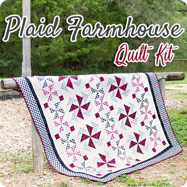 Plaid Farmhouse Quilt Pattern Priscilla & Chelsea from Stitching with the Housewives for It's Sew Emma #ISE-240