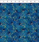 In the Beginning Fabrics La Luna by Jason Yenter 7LL-1 Blue Night Blooms 100% Cotton 44/45" wide Fabric - Sewjersey.com