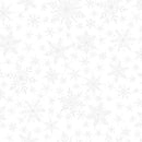 Maywood Studios Solitaire Ultra White Delicate Snowflakes White on White MAS310-UW - Sewjersey.com