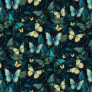 Timeless Treasures Forest Whisper Midnight Butterflies BUG-CD3689 MIDNIGHT - Sewjersey.com