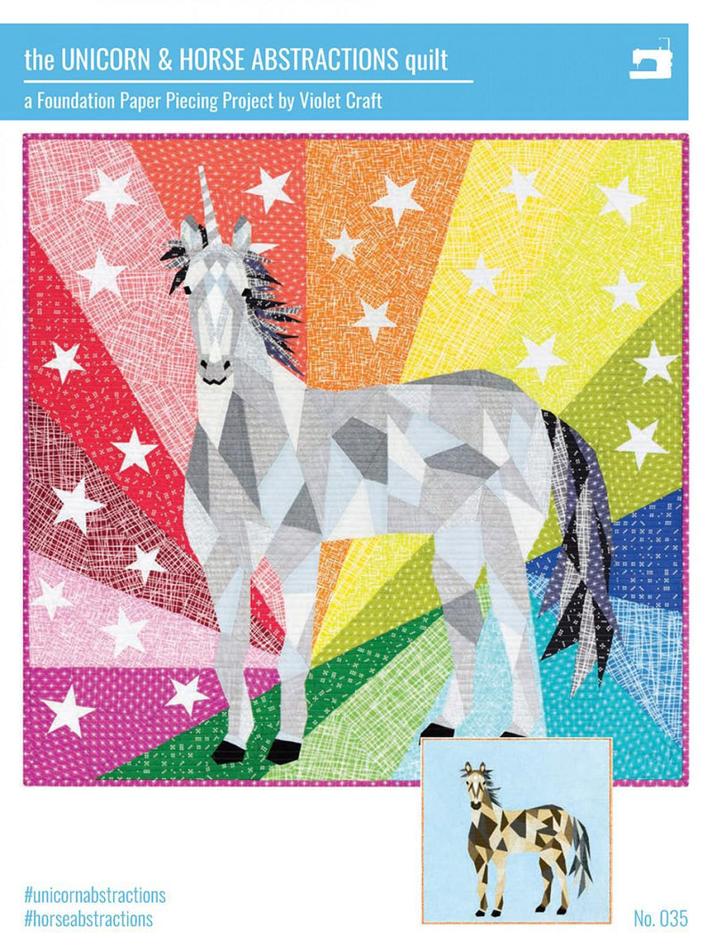 the Unicorn & Horse Abstractions Quilt
